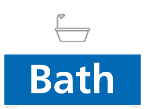 Bath Illustrated Dementia Friendly Sign NHS Style Blue